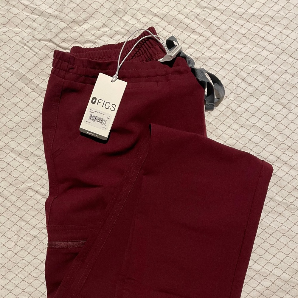 Figs Burgundy Yola Pants